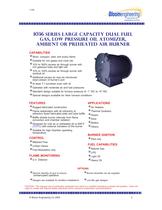 1036 SERIES LARGE CAPACITY DUAL FUEL GAS, LOW PRESSURE OIL ATOMIZER, AMBIENT OR PREHEATED AIR BURNER-1