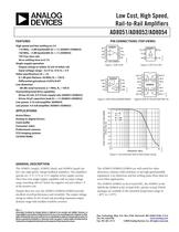 AD8051:  Low Cost, High Speed, Single, Rail-to-Rail Amplifier - 1