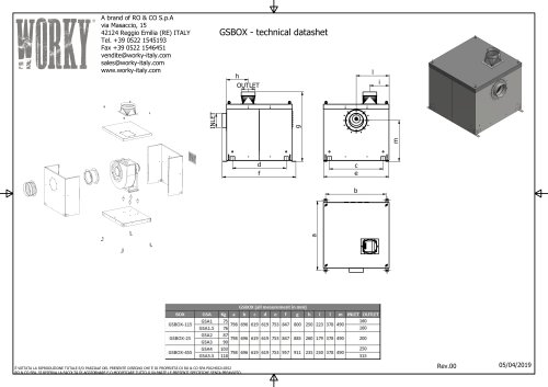 GSBOX - technical datashet
