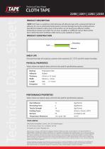 Technical Data Sheet CLOTH TAPE