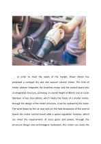 Compact wet and dry vacuum cleaner motor solution-4