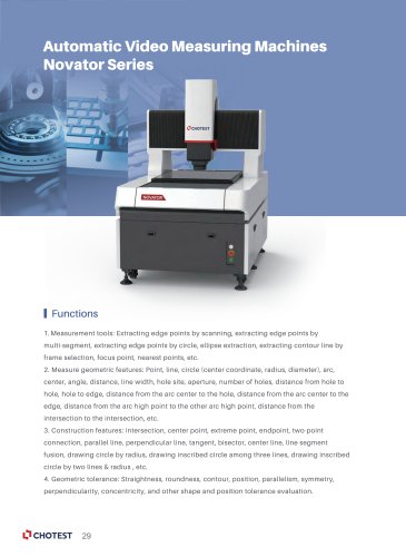 Automatic Video Measuring Machines CHT Series - Optical Measuring ...