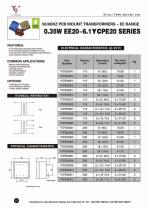 50/60HZ PCB MOUNT TRANSFORMERS - EE RANGE - 2