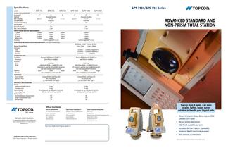 Advanced Standard and Non-Prism Total Station GPT-7500/GTS-750 - 1