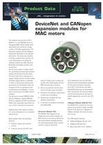 DeviceNet and CANopen expansion modules for MAC motors