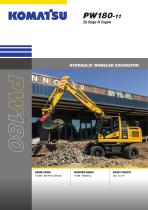 Medium excavator - PW180-11 - Komatsu Europe - wheeled / Tier 4 ...