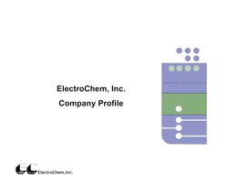 ElectroChem, Inc. Company Profile-1