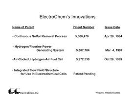ElectroChem, Inc. Company Profile-4