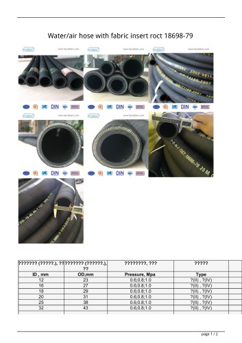 Water/air hose with fabric insert roct 18698-79