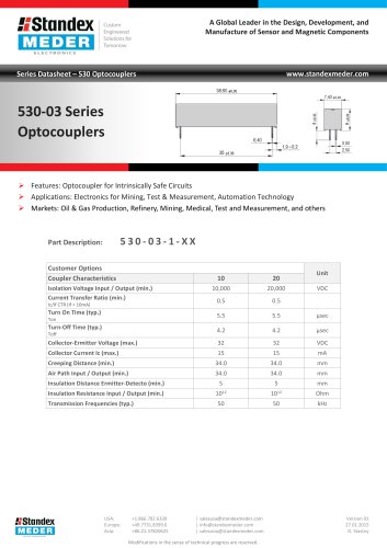 Optocoupler 530-03 Series