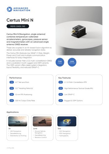 CHIMERA LAND - Advanced Navigation - PDF Catalogs | Technical ...