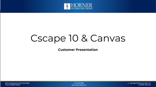 Cscape 10 and Canvas Presentation