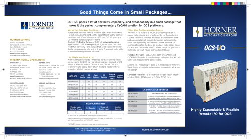 Horner OCS I/O Brochure