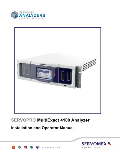 SERVOPRO MultiExact 4100 Installation and Operator Manual_1.3