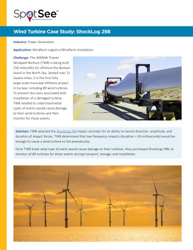 2018 ShockLog 298 : Wind Turbine Case Study