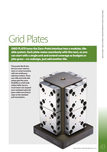 GRID PLATES for Zero Point Quick Clamping Systems
