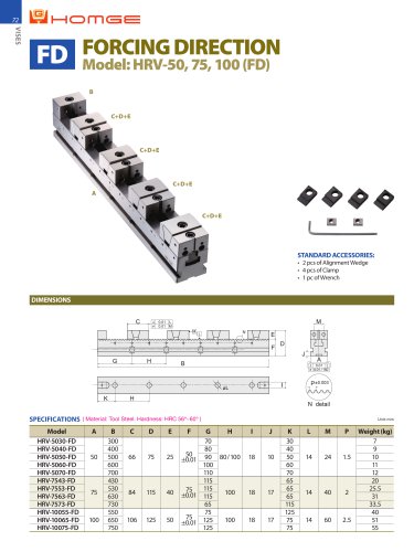 HRV Series Multi-Station Clamping Vise (Multi-Flex Downward-Force Workholding) FD