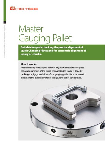 Master Gauging Pallet for Zero Point Quick Clamping Systems