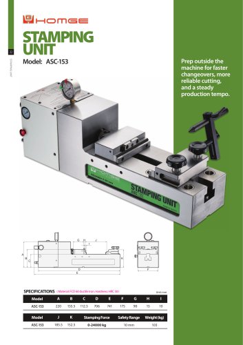 STAMPING UNIT (Model: ASC-153) for Self-Centerting Vises