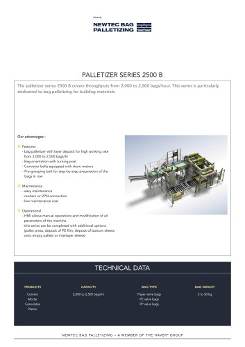 PALLETIZER ARCUS 4000 B - NEWTEC BAG PALLETIZING - PDF Catalogs ...