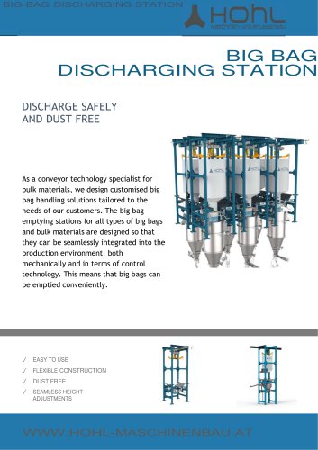 BIG BAG DISCHARGING STATION