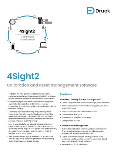 Druck 4Sight2 Calibration and Asset Management Software