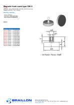 Magnetic hook round type CM 01-1