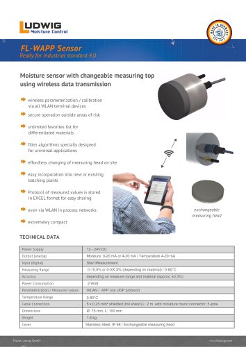 FL-WAPP-Sensor with exchangeable measuring head