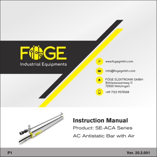 AC Antistatic Bar with Air SE-ACA Series