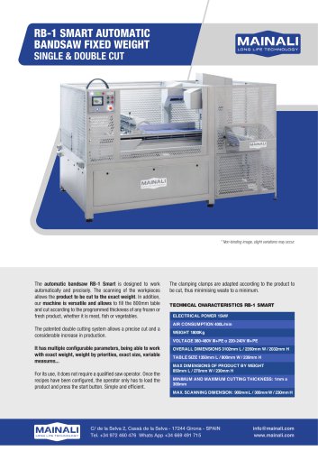 RB-1SMART AUTOMATIC BANDSAW FIXED WEIGHT