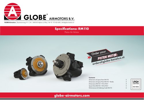 Radial piston air motor RM110 Series