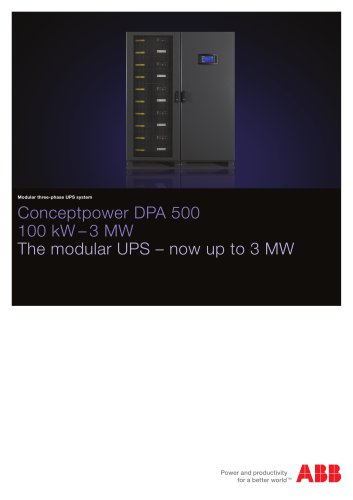 Conceptpower DPA 500 - The modular UPS ? now up to 3 MW