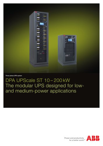 DPA UPScale ST 10-200kW - The modular UPS designed for lowand medium-power applications