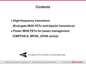 Renesas Small Signal Transistors General Presentation - 4