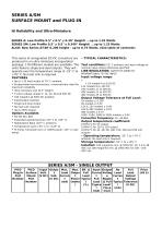 SERIES A/SM SURFACE MOUNT and PLUG-IN