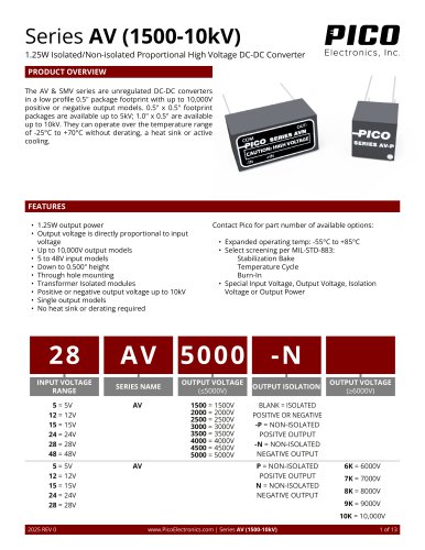 Series AV (1500-10kV)