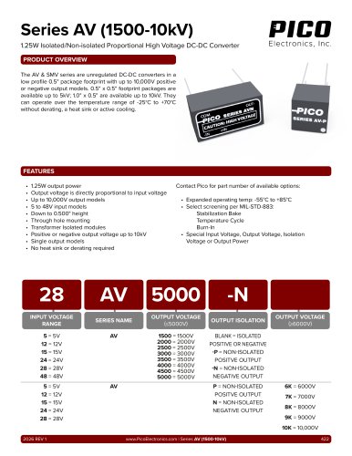 Series AV (1500-10kV)
