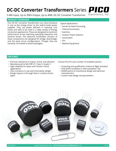 Series DC-DC Converter Transformers