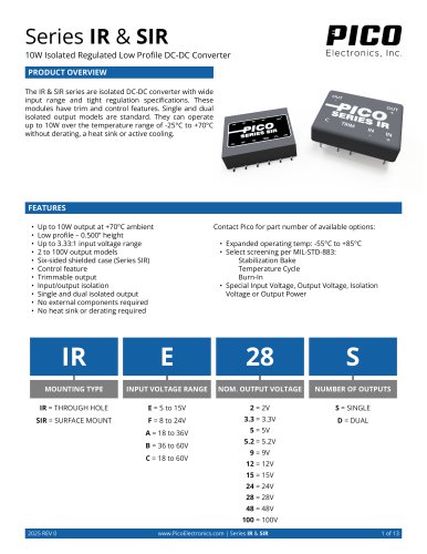 Series IR & SIR
