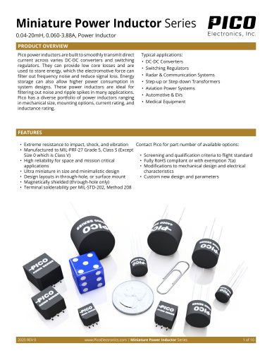 Series Miniature Power Inductors