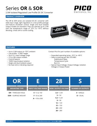 Series OR & SOR