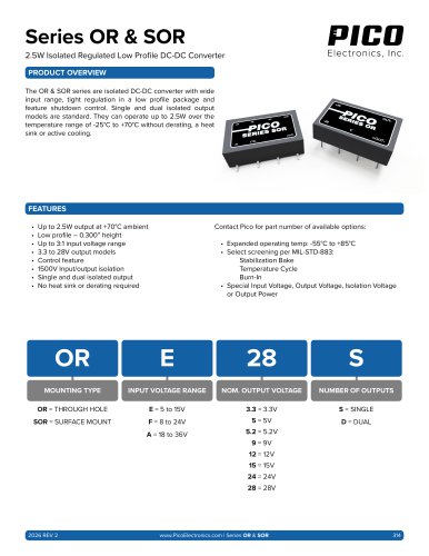 Series OR & SOR