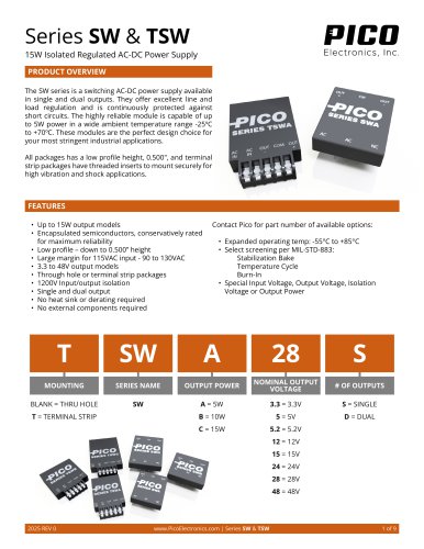 Series SW & TSW