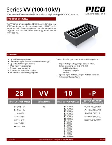 Series VV (100-10kV)
