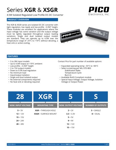 Series XGR & XSGR