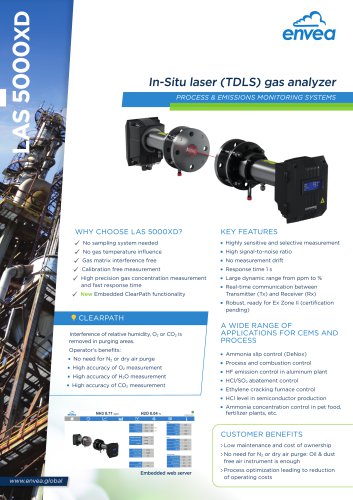 envea_las-5000xd_datasheet_in-situ-cross-duct-laser-analyzer_en