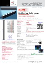 Red led bar light range