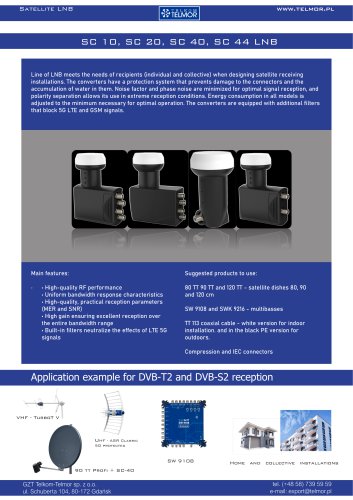 SC 10, SC 20, SC 40, SC 44 LNB