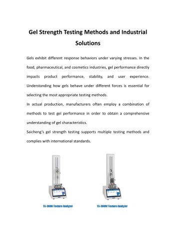 Gel Strength Testing Methods and Industrial Solutions