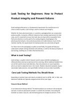 Leak Testing for Beginners: How to Protect Product Integrity and Prevent Failures-1